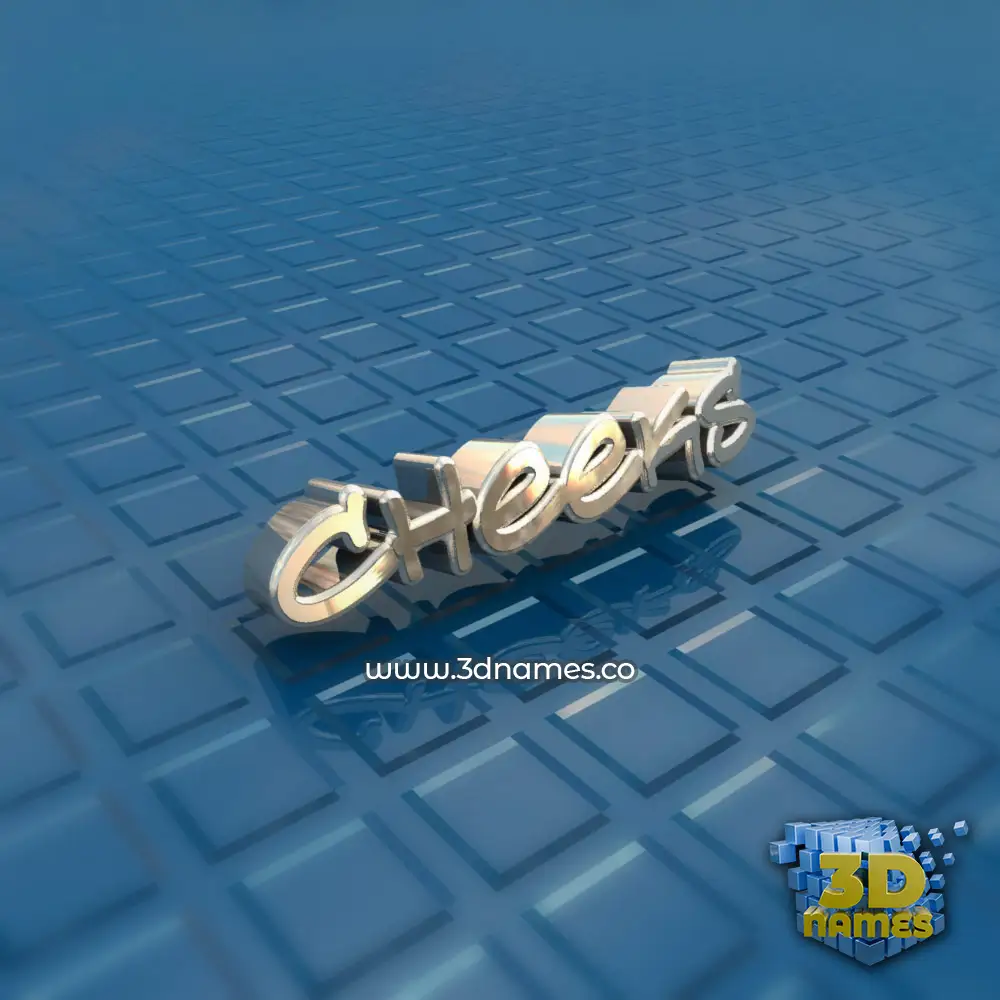 cheeks in Blue Bling style - 3D name wallpaper