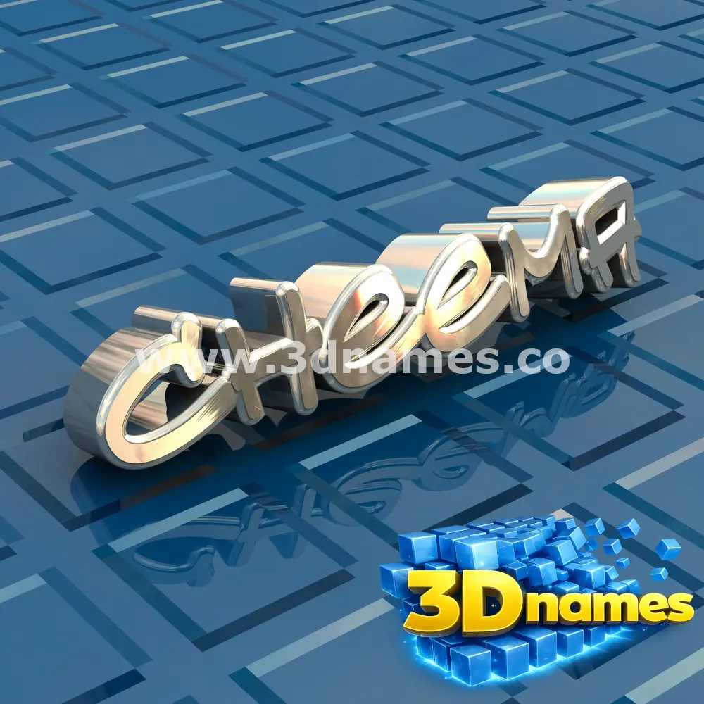 cheema in Blue Bling style - 3D name wallpaper