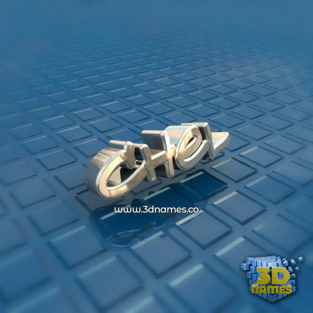 chel in Blue Bling style - 3D name wallpaper