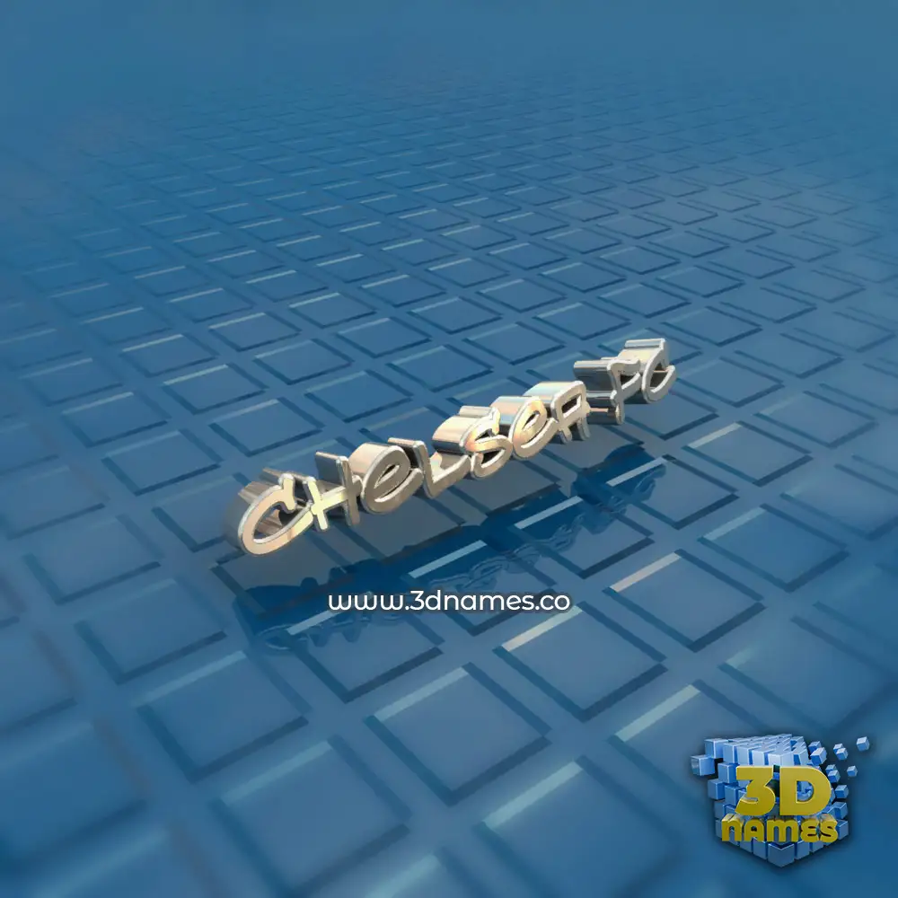 chelsea fc in Blue Bling style - 3D name wallpaper