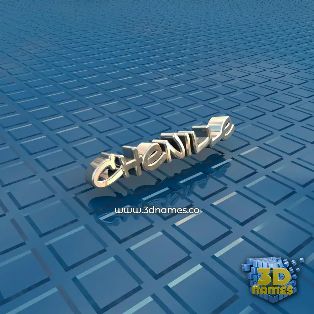 chenille in Blue Bling style - 3D name wallpaper
