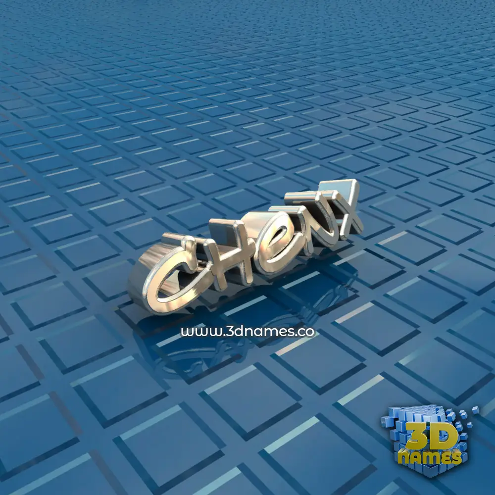 chenx in Blue Bling style - 3D name wallpaper