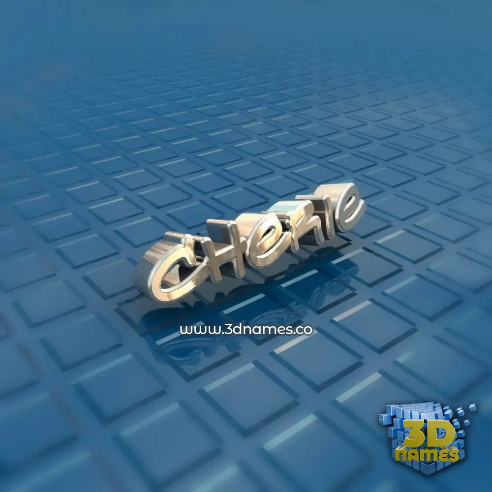 cherie in Blue Bling style - 3D name wallpaper