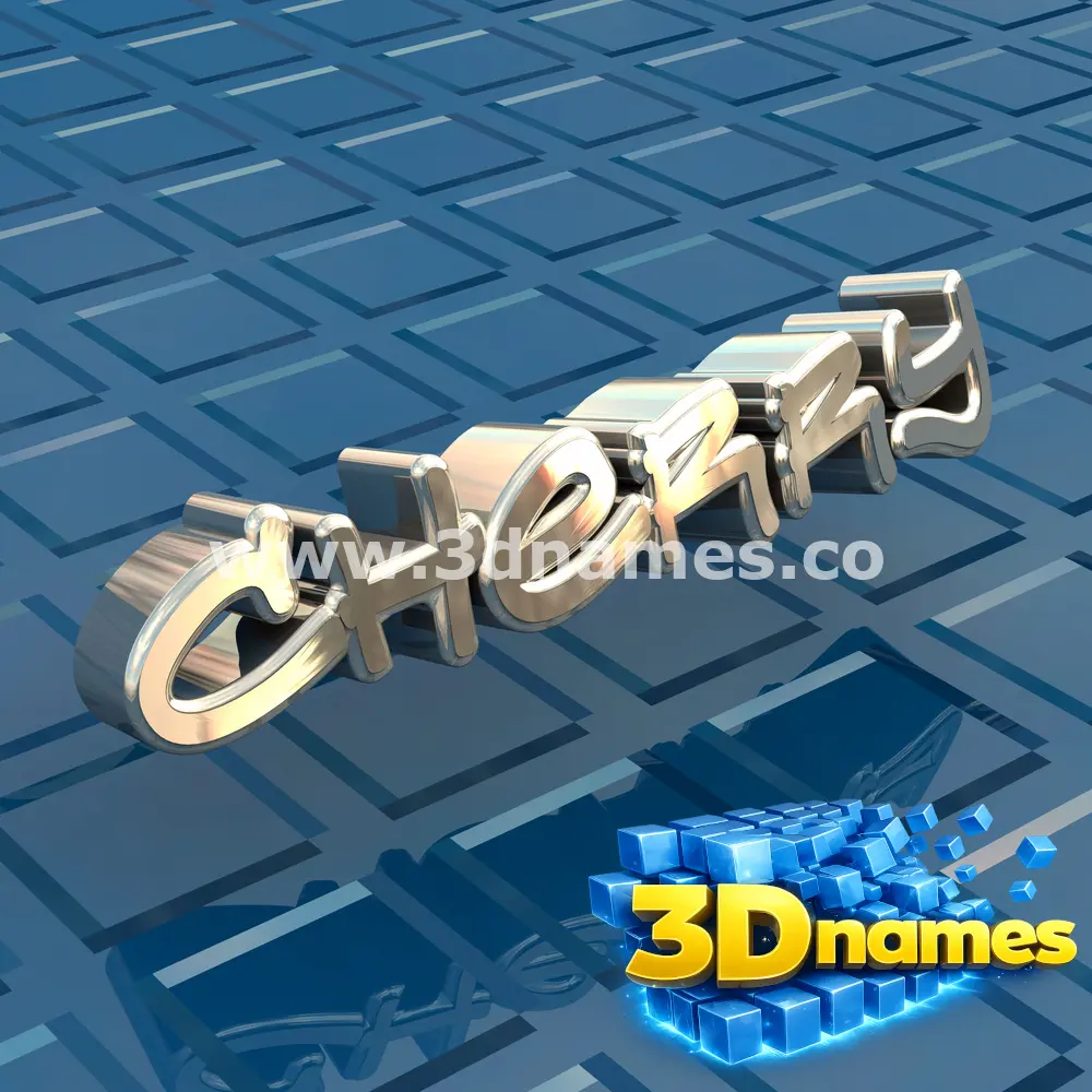 cherry in Blue Bling style - 3D name wallpaper