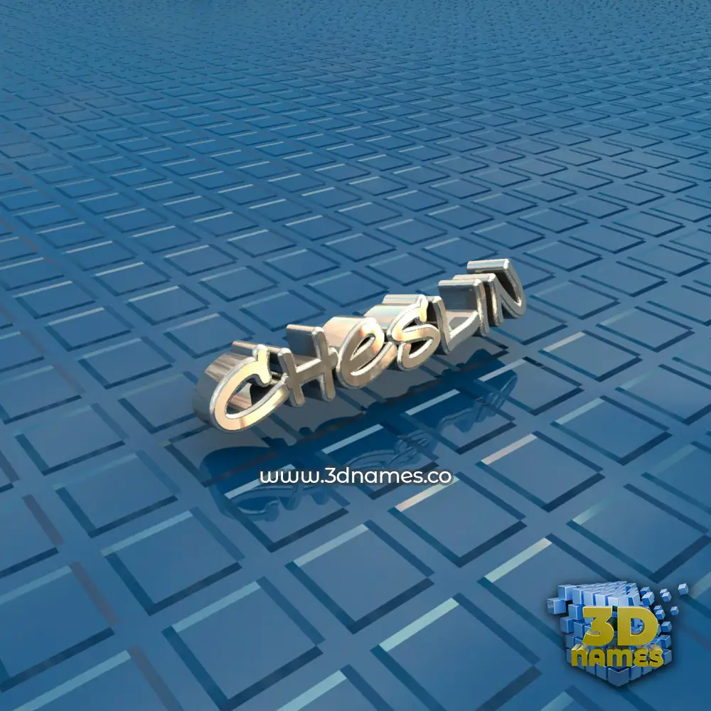 cheslin in Blue Bling style - 3D name wallpaper