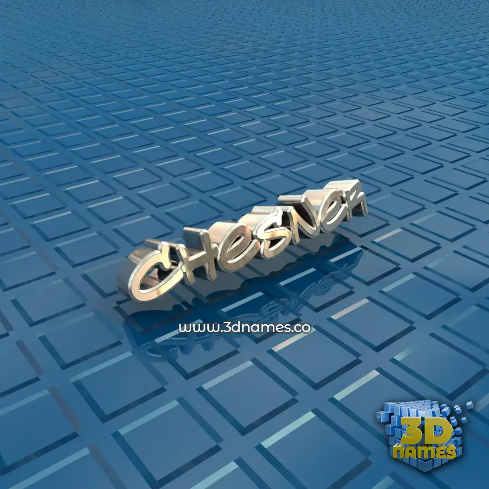 chesner in Blue Bling style - 3D name wallpaper