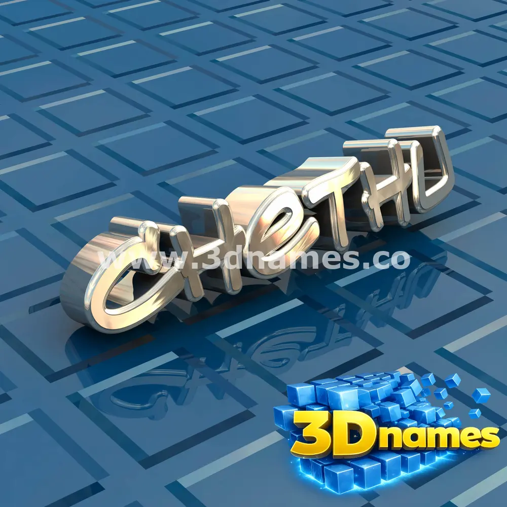 chethu in Blue Bling style - 3D name wallpaper
