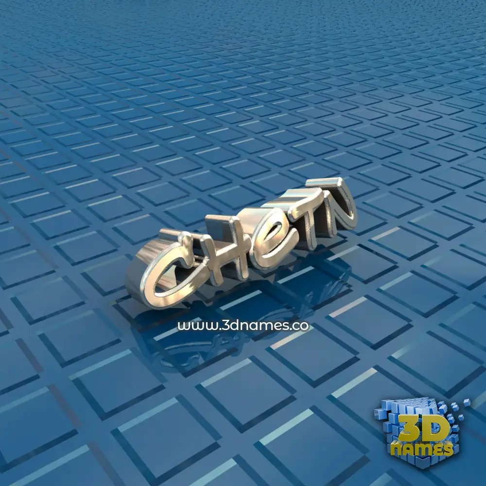 chetn in Blue Bling style - 3D name wallpaper