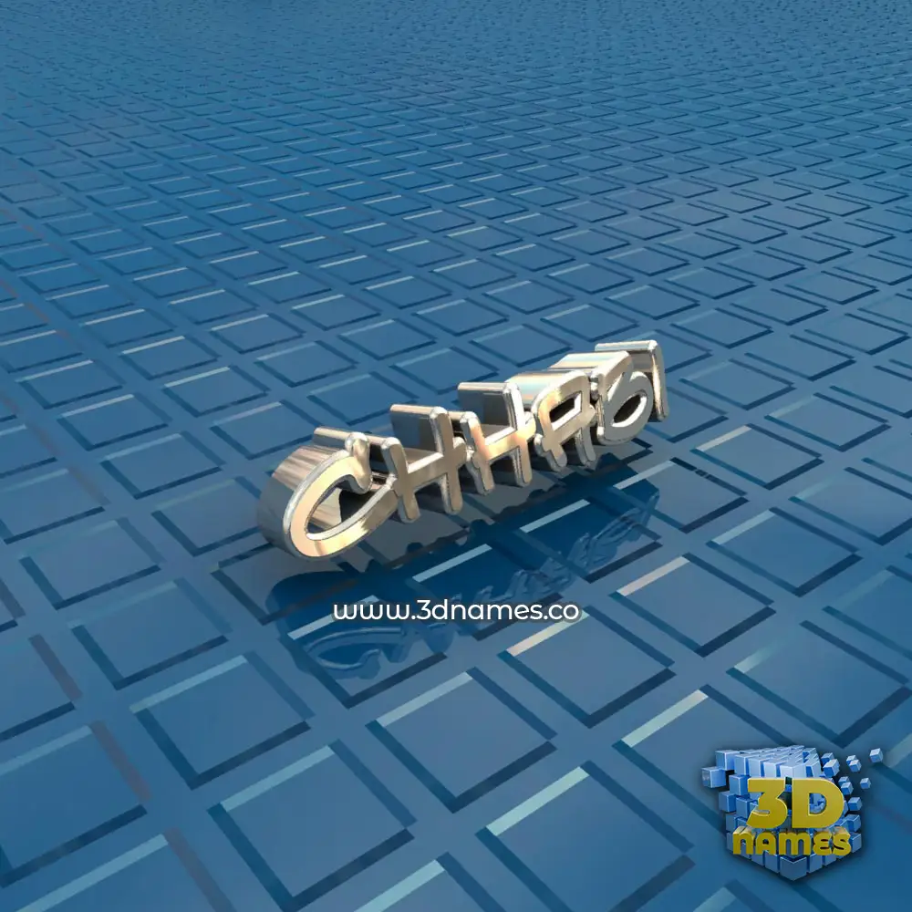 chhabi in Blue Bling style - 3D name wallpaper