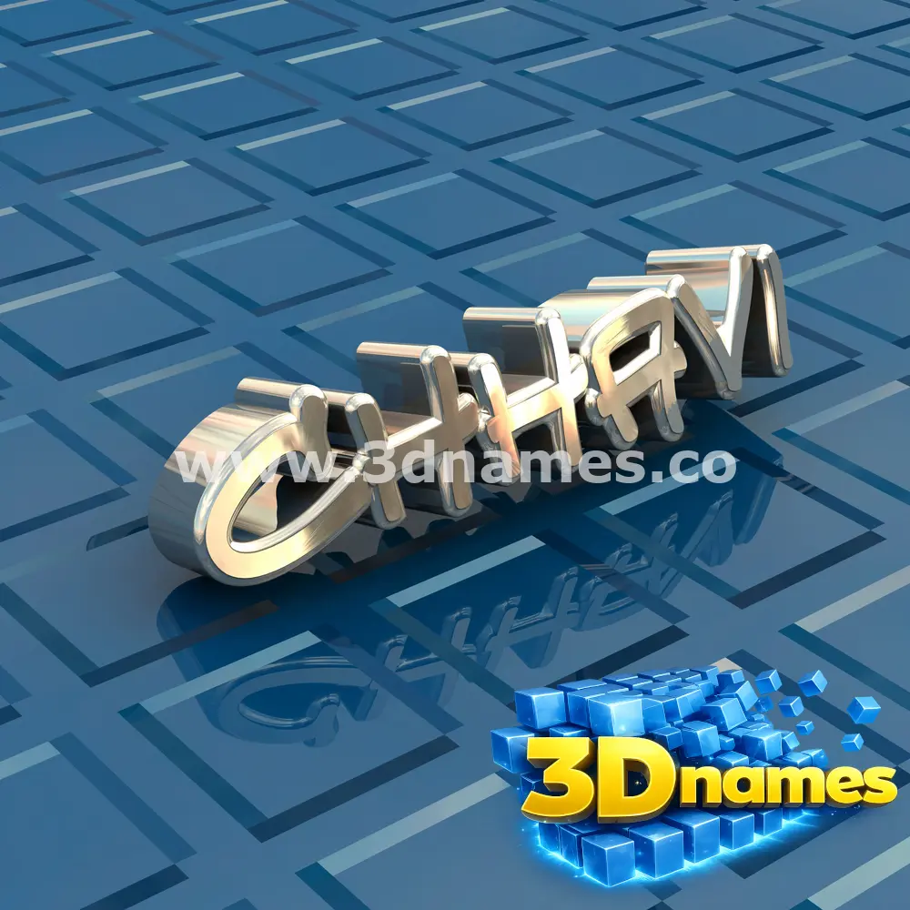 chhavi in Blue Bling style - 3D name wallpaper