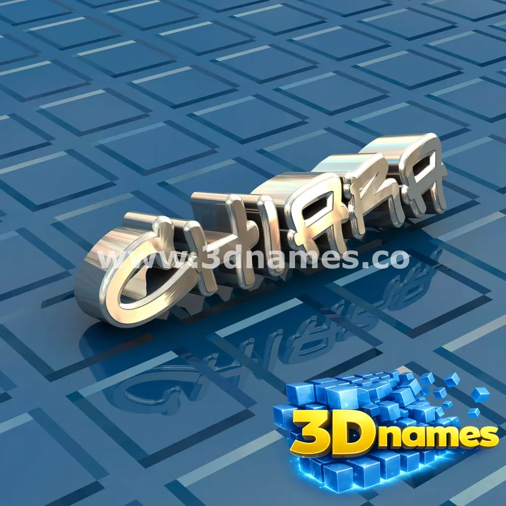 chiara in Blue Bling style - 3D name wallpaper