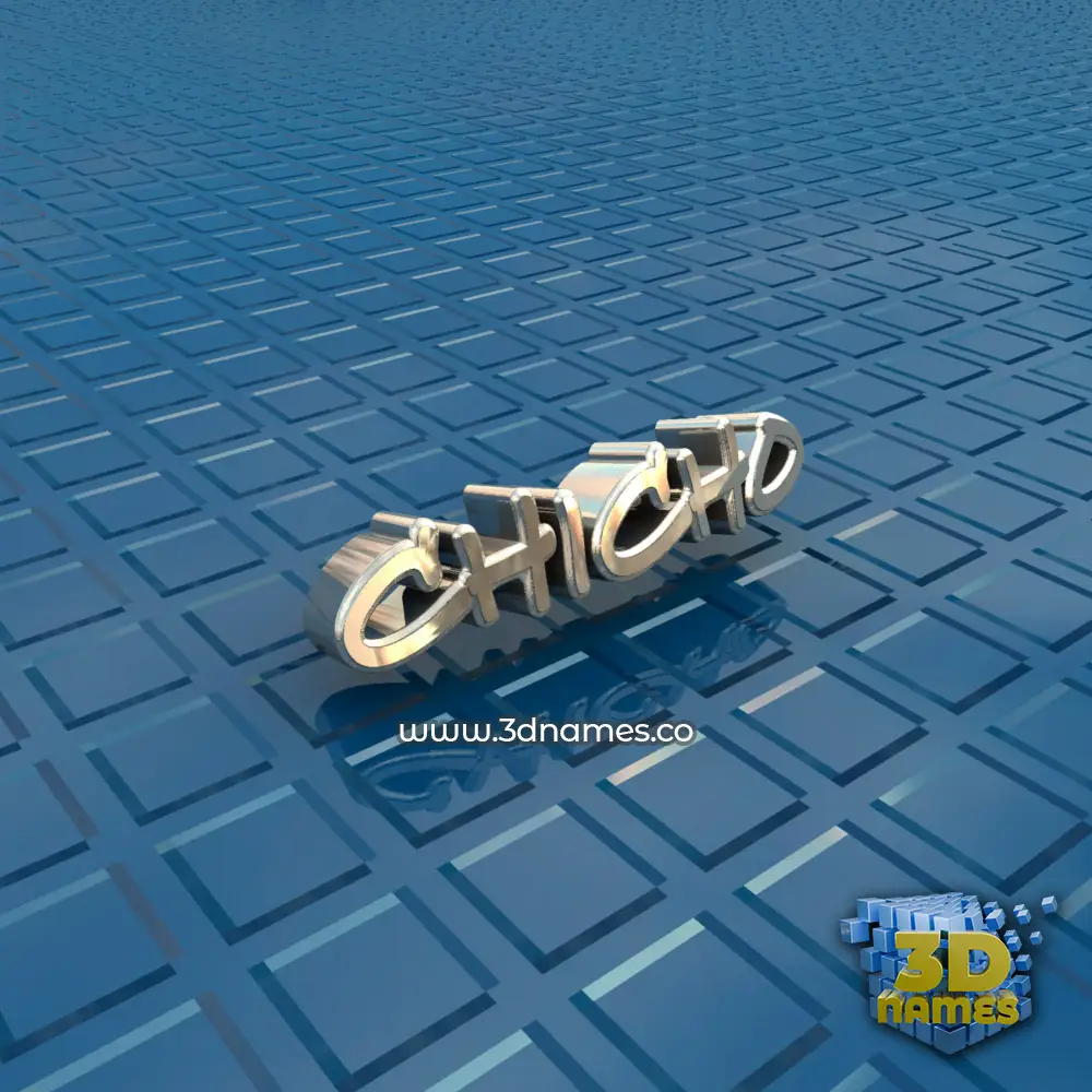 chicho in Blue Bling style - 3D name wallpaper