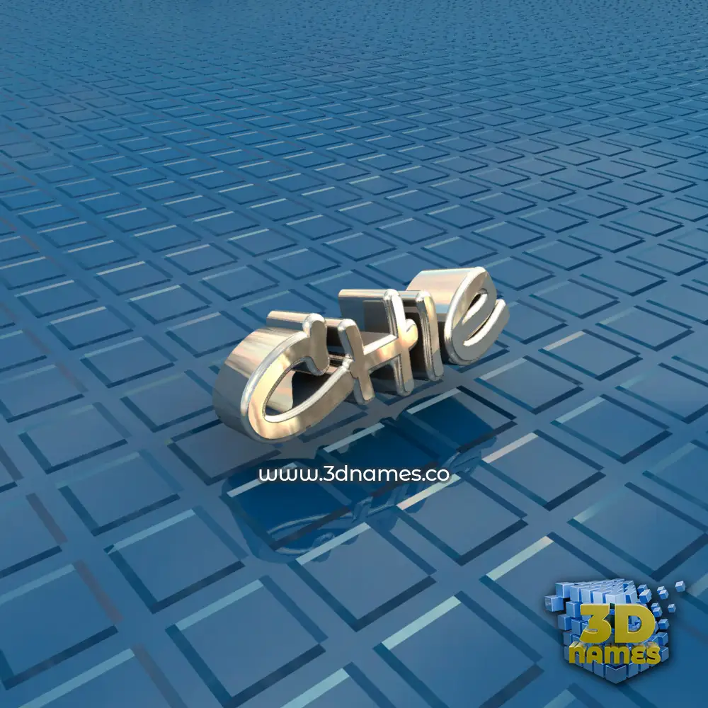 chie in Blue Bling style - 3D name wallpaper