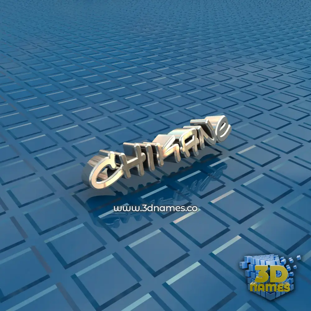 chikane in Blue Bling style - 3D name wallpaper