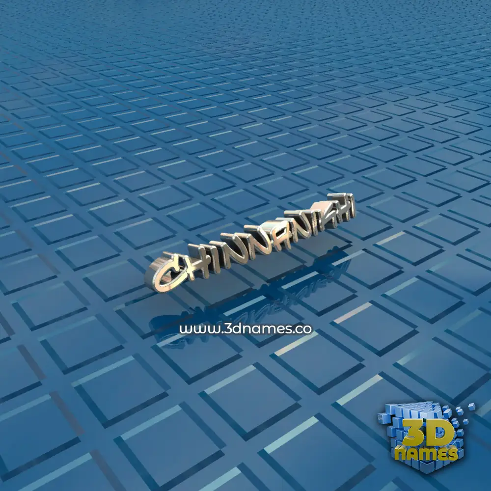 chinnanikhi in Blue Bling style - 3D name wallpaper