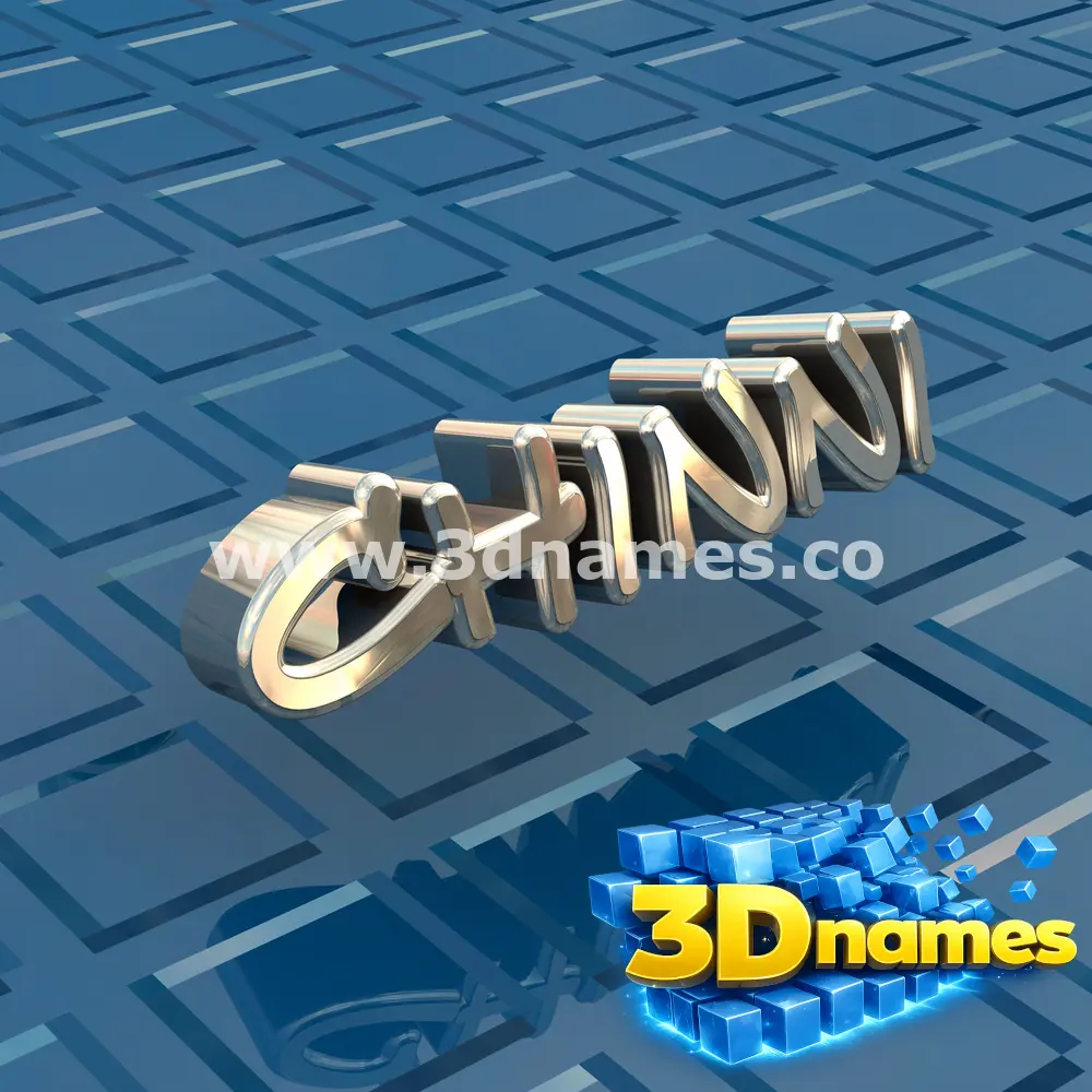 chinni in Blue Bling style - 3D name wallpaper