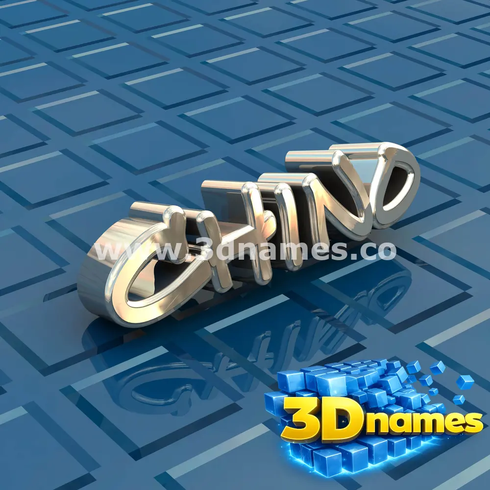 chino in Blue Bling style - 3D name wallpaper
