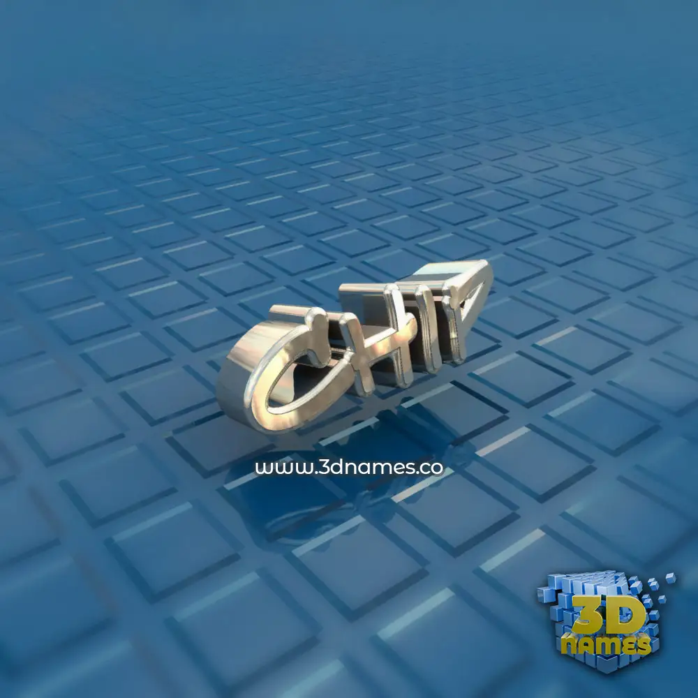 chip in Blue Bling style - 3D name wallpaper