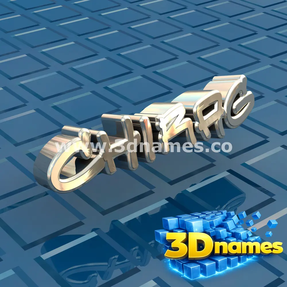 chirag in Blue Bling style - 3D name wallpaper