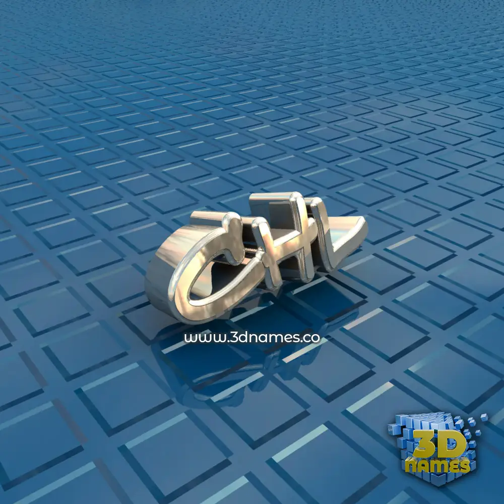 chl in Blue Bling style - 3D name wallpaper