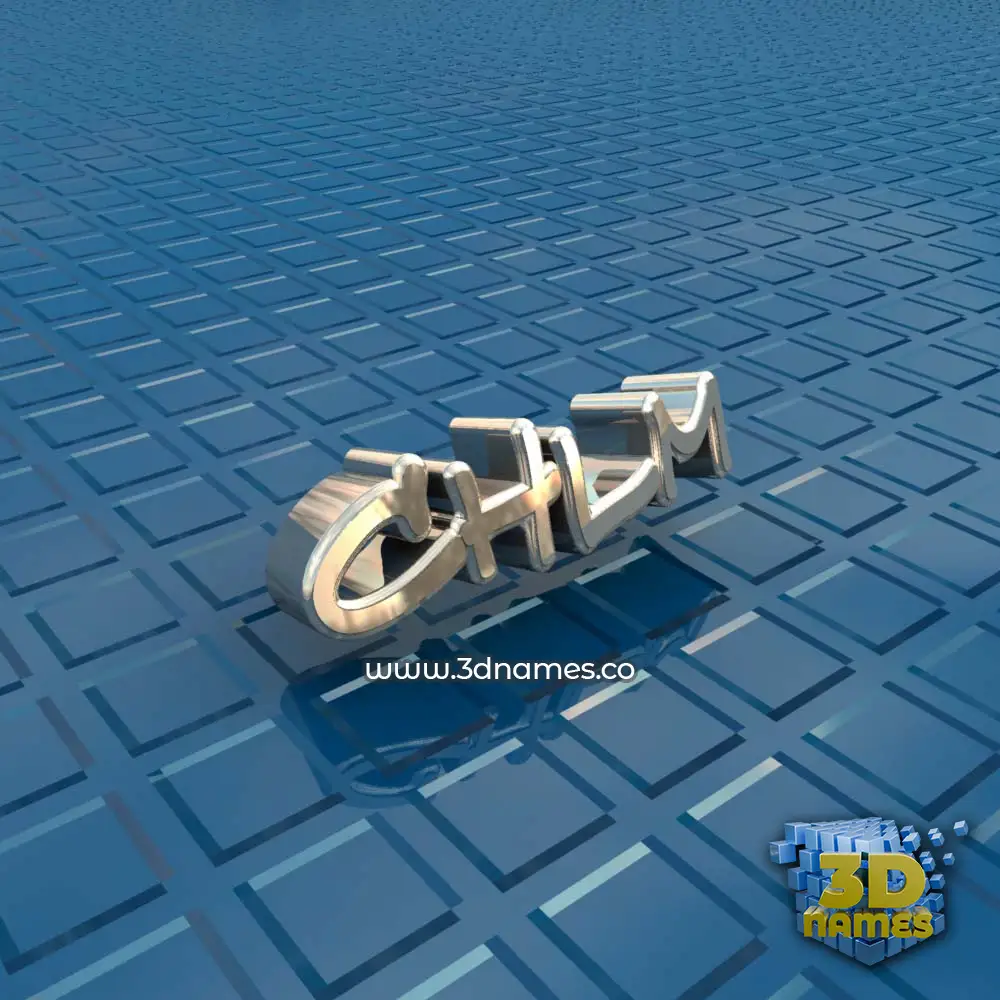 chlm in Blue Bling style - 3D name wallpaper