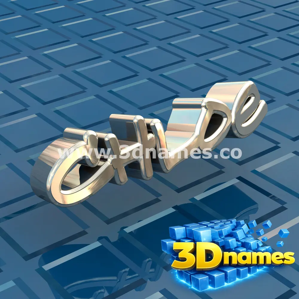chloe in Blue Bling style - 3D name wallpaper