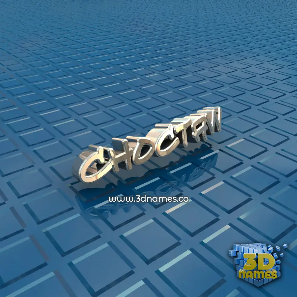 choctaw in Blue Bling style - 3D name wallpaper