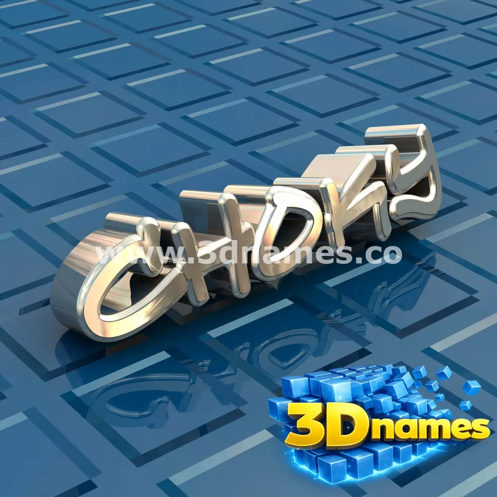 choky in Blue Bling style - 3D name wallpaper