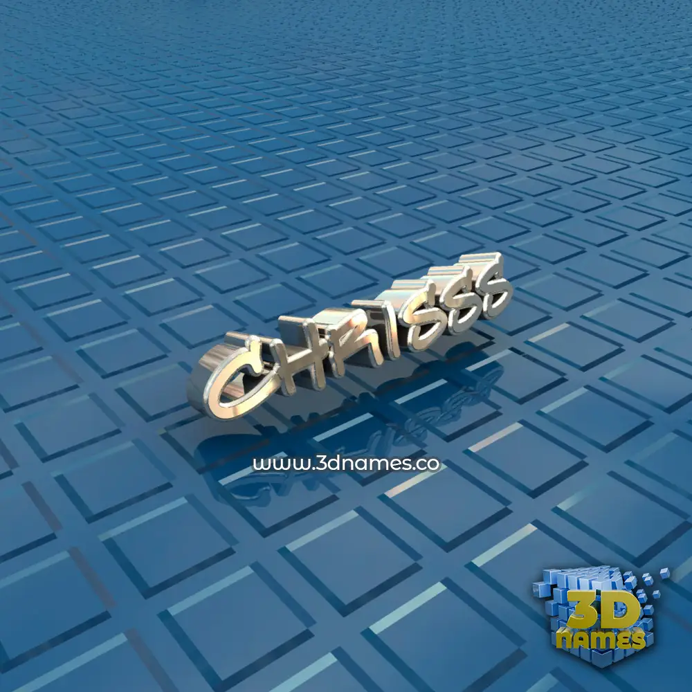 chrisss in Blue Bling style - 3D name wallpaper