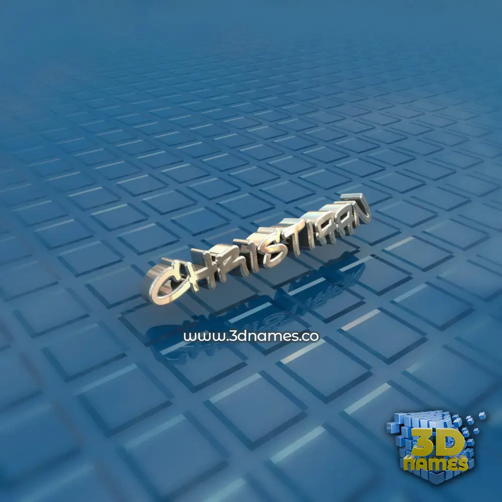 christiaan in Blue Bling style - 3D name wallpaper