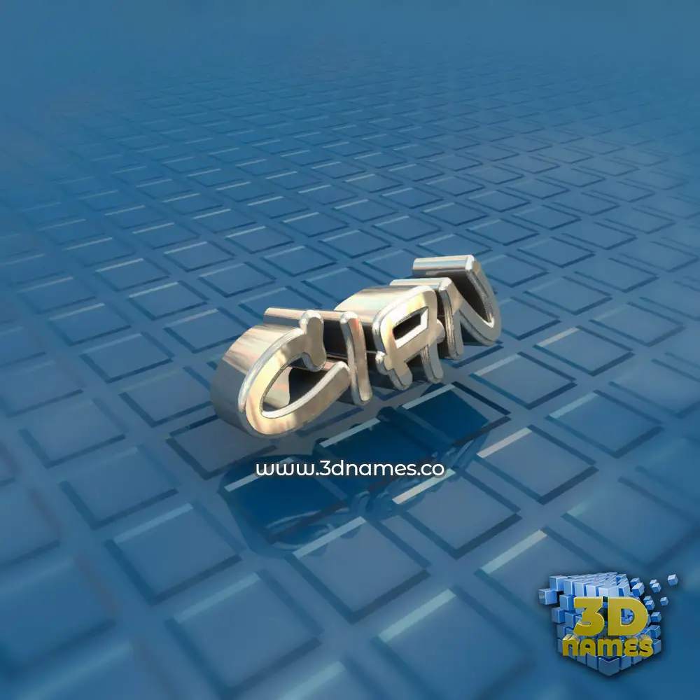 cian in Blue Bling style - 3D name wallpaper
