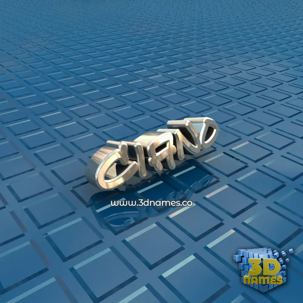 ciano in Blue Bling style - 3D name wallpaper