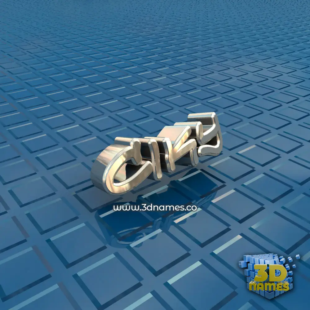 ciky in Blue Bling style - 3D name wallpaper