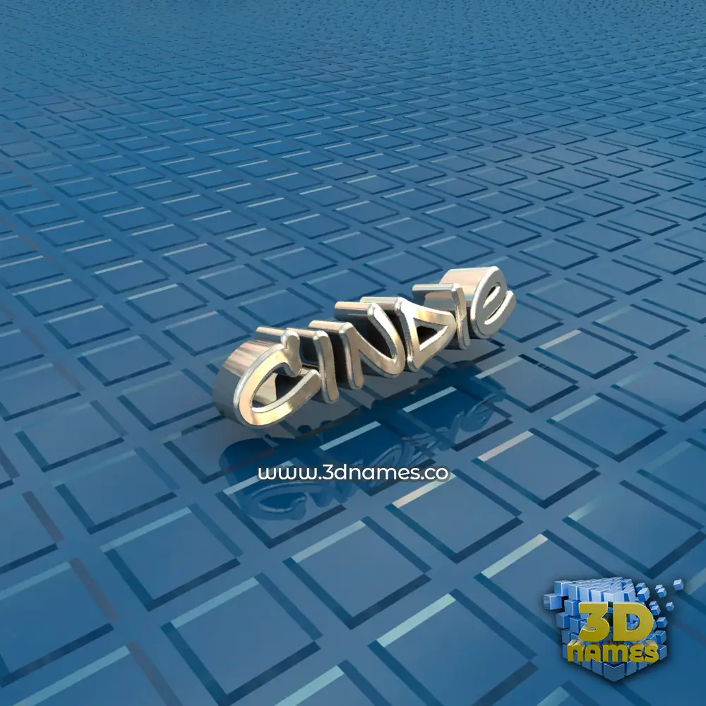 cindie in Blue Bling style - 3D name wallpaper
