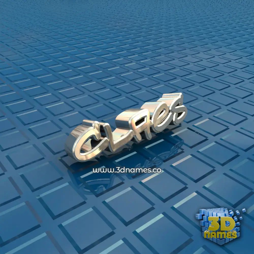 claes in Blue Bling style - 3D name wallpaper