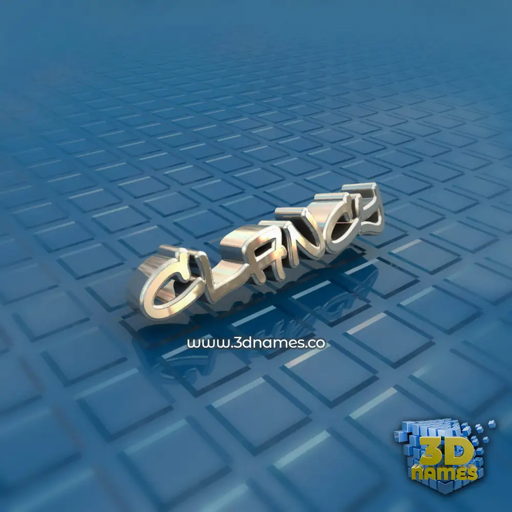 clancy in Blue Bling style - 3D name wallpaper