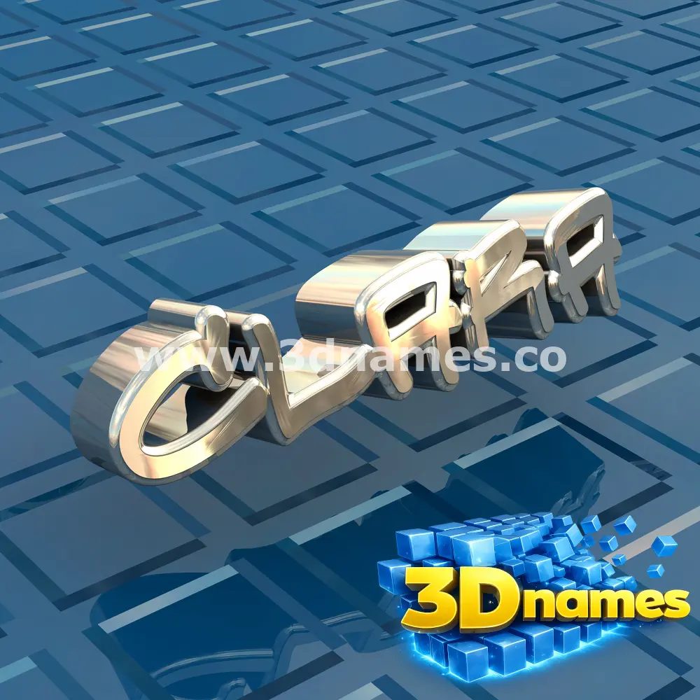 clara in Blue Bling style - 3D name wallpaper
