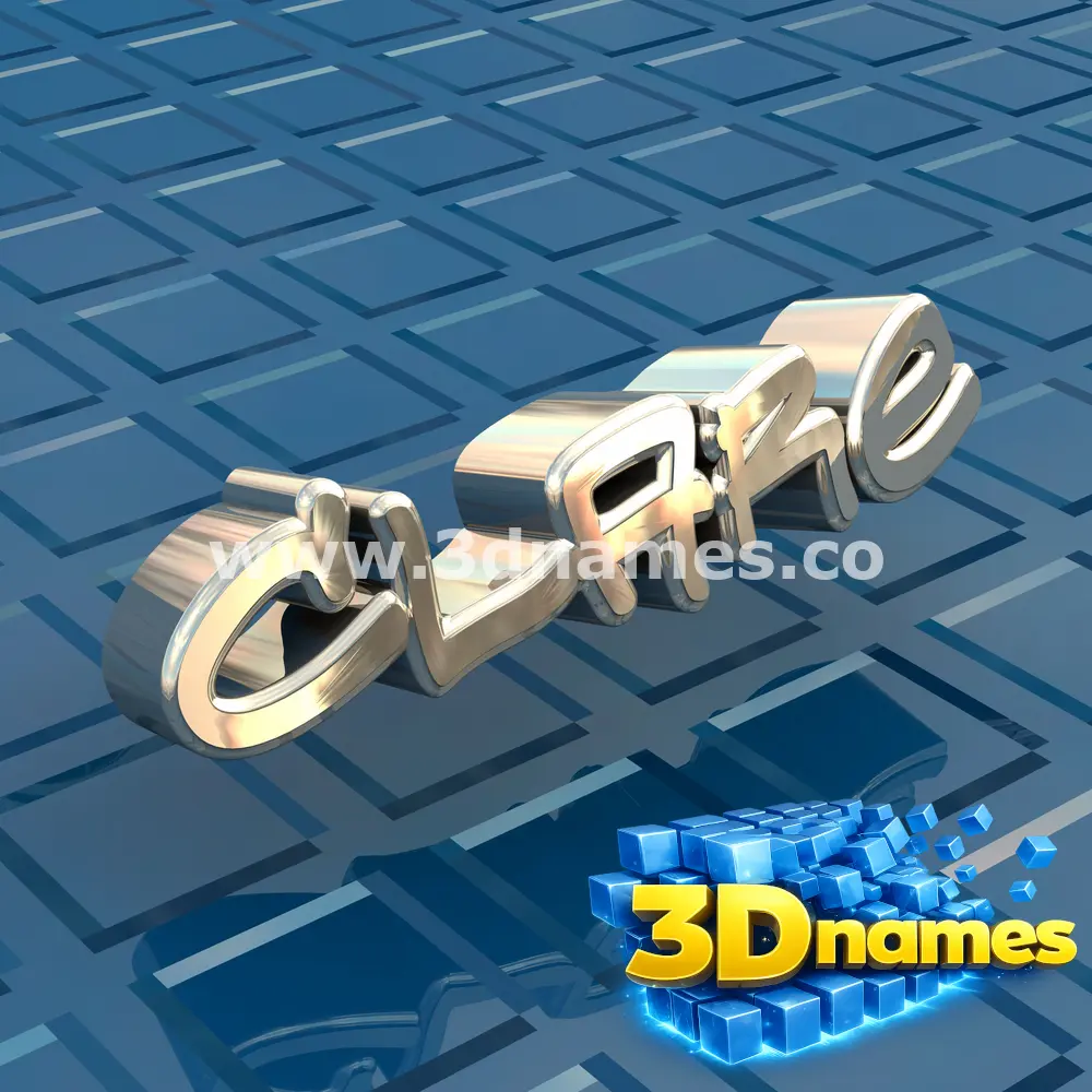 clare in Blue Bling style - 3D name wallpaper