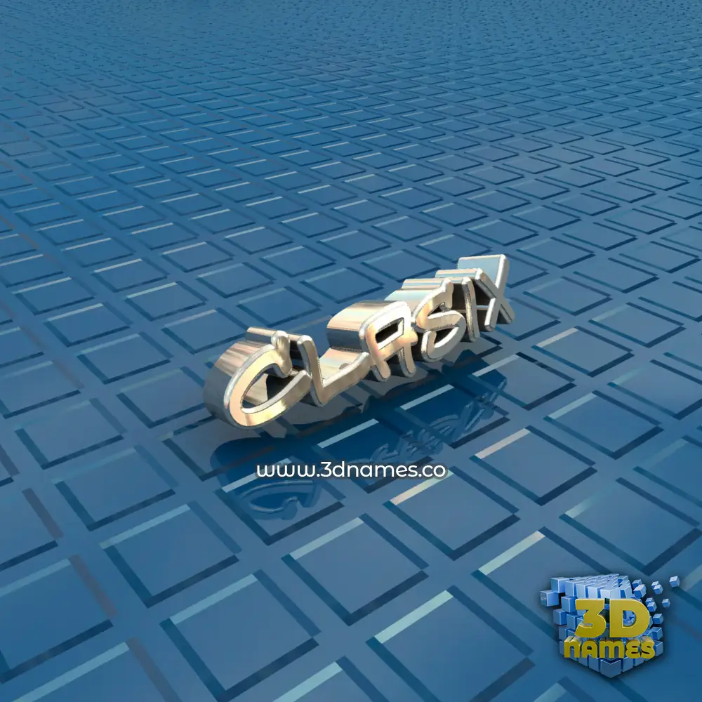 clasix in Blue Bling style - 3D name wallpaper