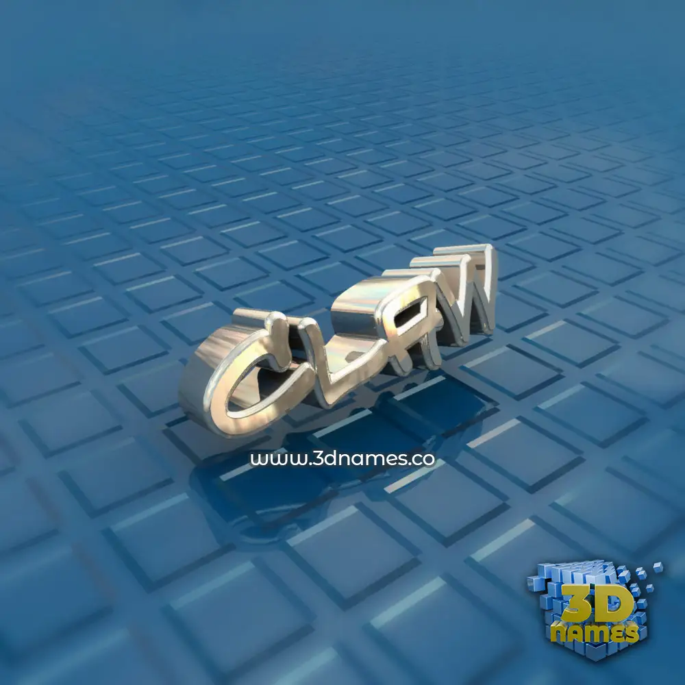claw in Blue Bling style - 3D name wallpaper