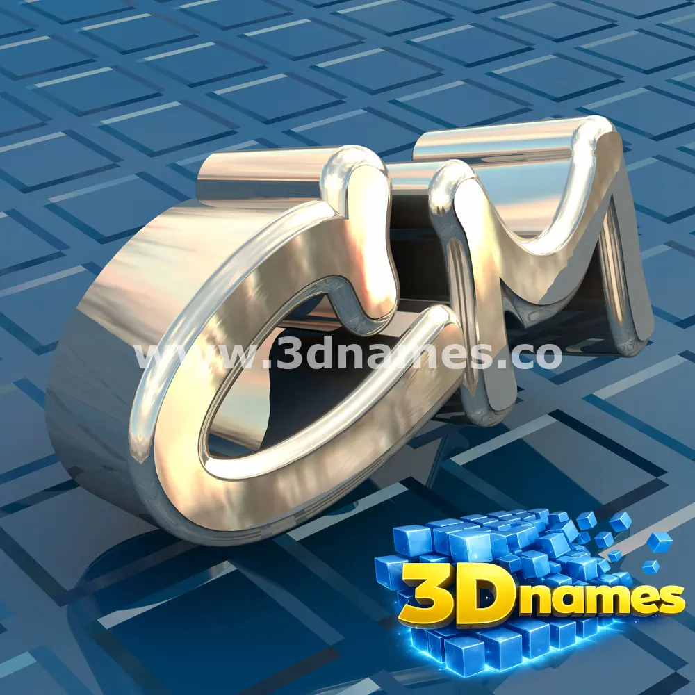 cm in Blue Bling style - 3D name wallpaper