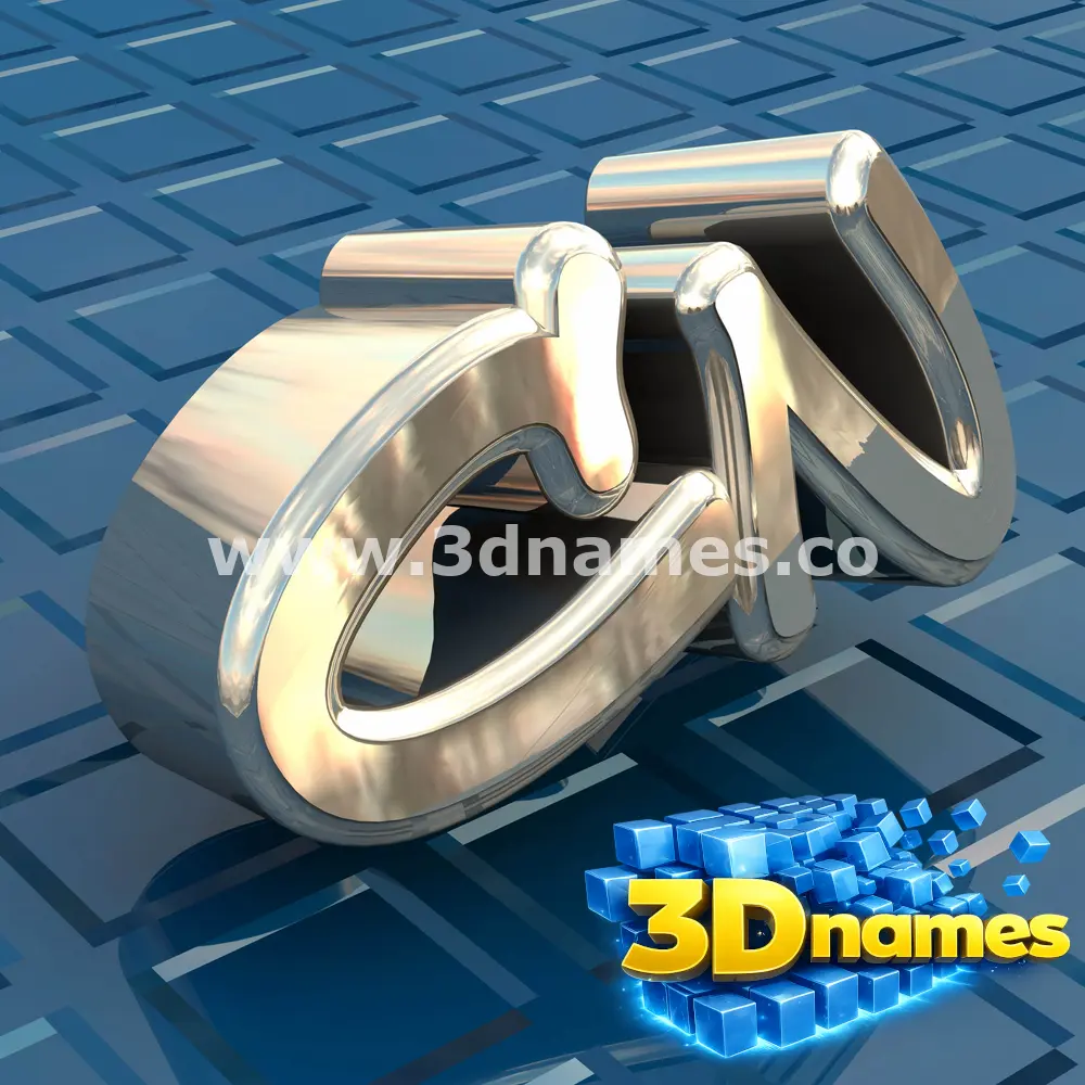 cn in Blue Bling style - 3D name wallpaper