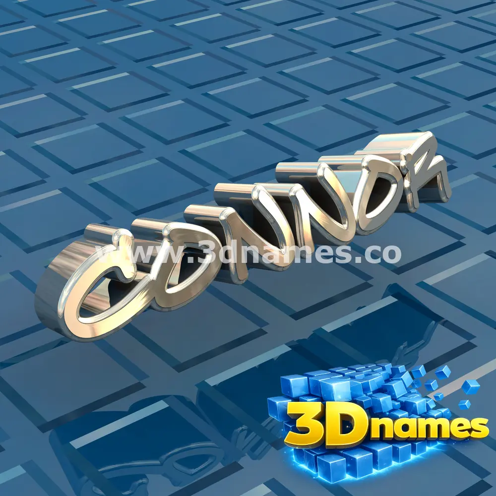 connor in Blue Bling style - 3D name wallpaper