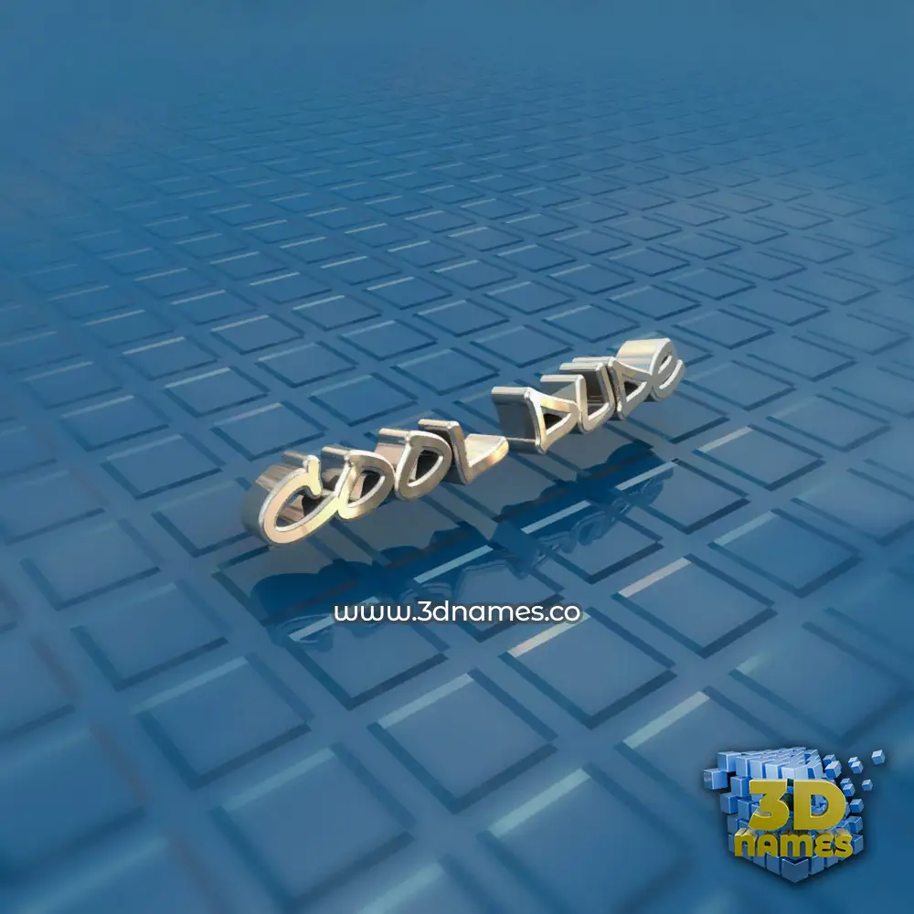 cool dude in Blue Bling style - 3D name wallpaper