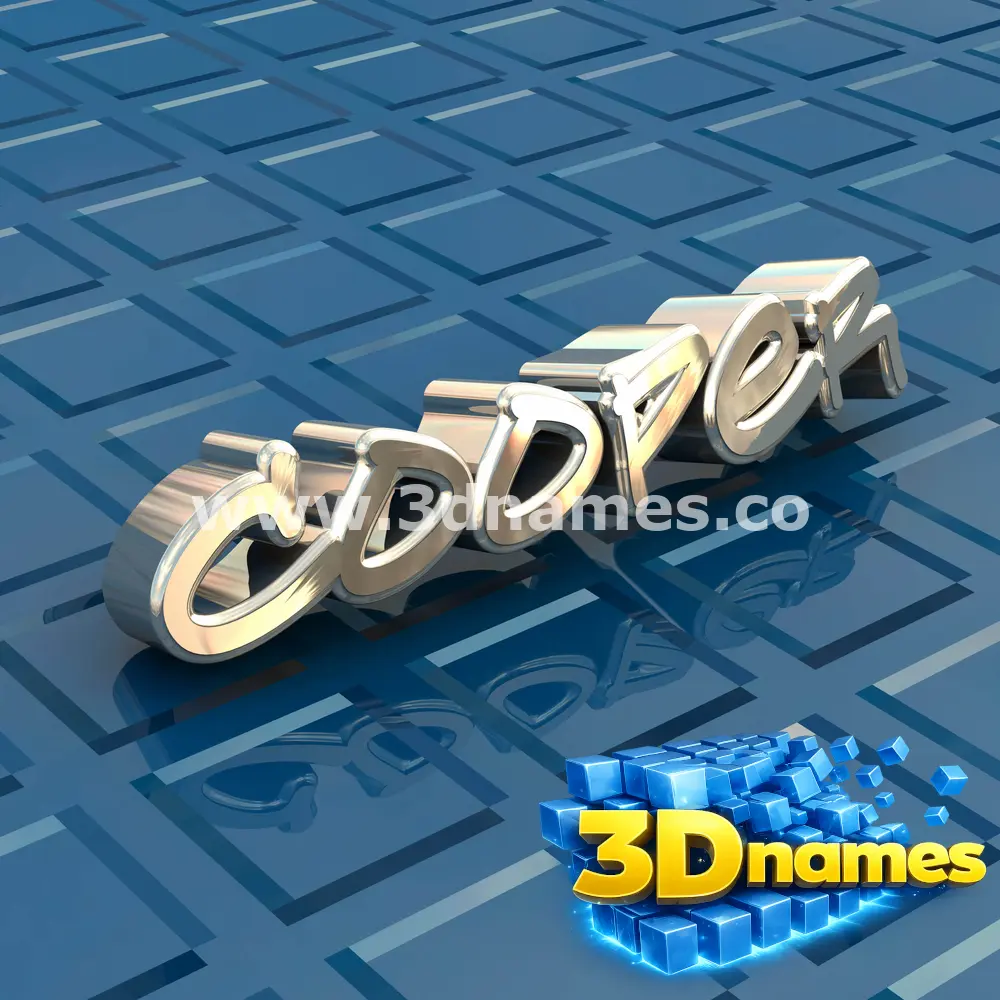 cooper in Blue Bling style - 3D name wallpaper