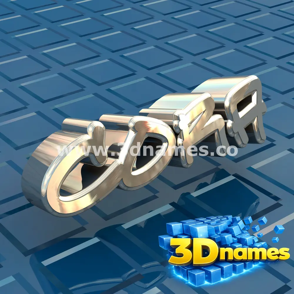 cora in Blue Bling style - 3D name wallpaper