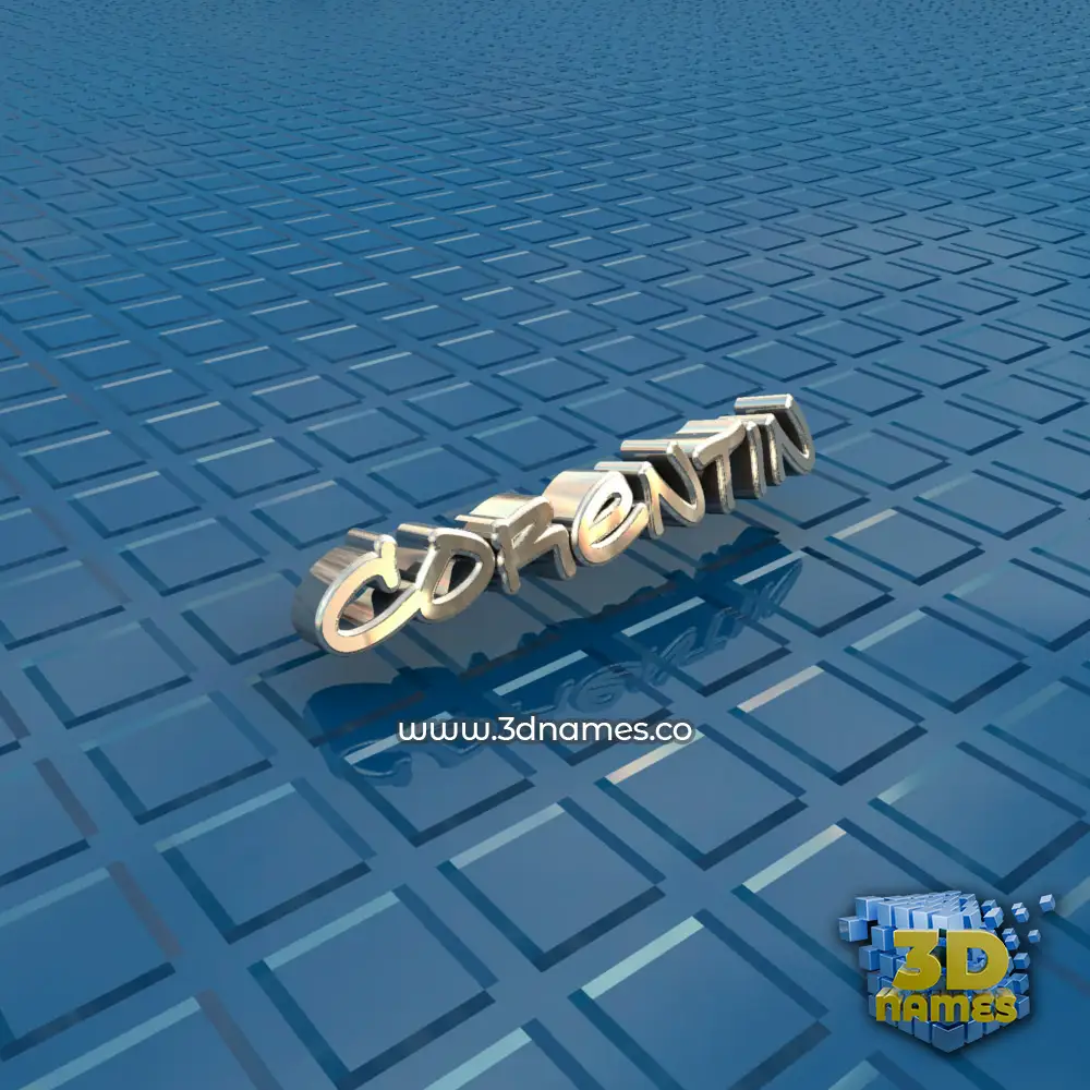 corentin in Blue Bling style - 3D name wallpaper