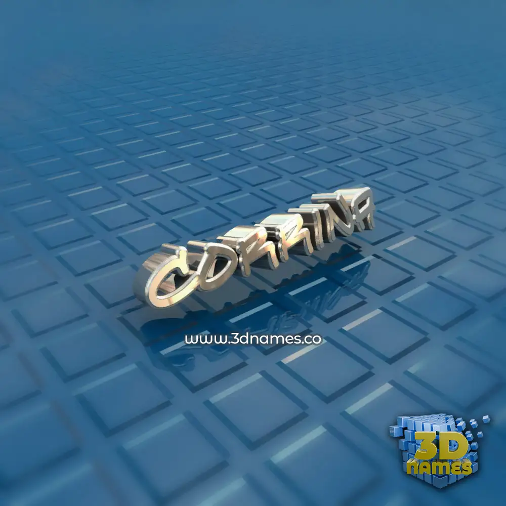 corrina in Blue Bling style - 3D name wallpaper