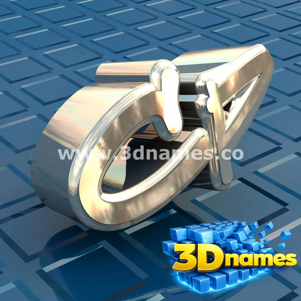 cp in Blue Bling style - 3D name wallpaper