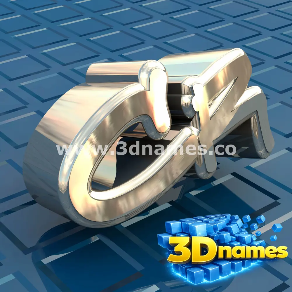 cr in Blue Bling style - 3D name wallpaper